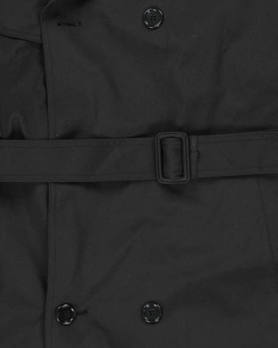 Vintage 1990s Black London Fog Insulated Weatherproof Trench Coat - M