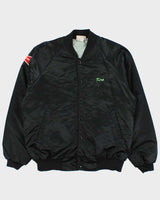 Vintage 80s Hartwell Satin Embroidered Oasis Bomber Jacket - L
