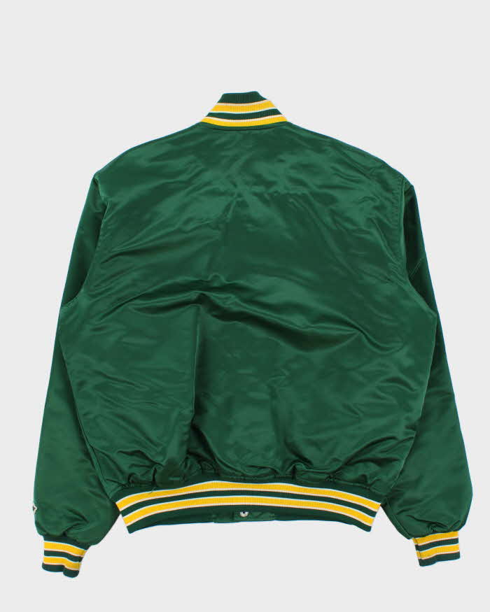 Vintage 90s Oakland A's Athletics Starter Satin Bomber Jacket - L