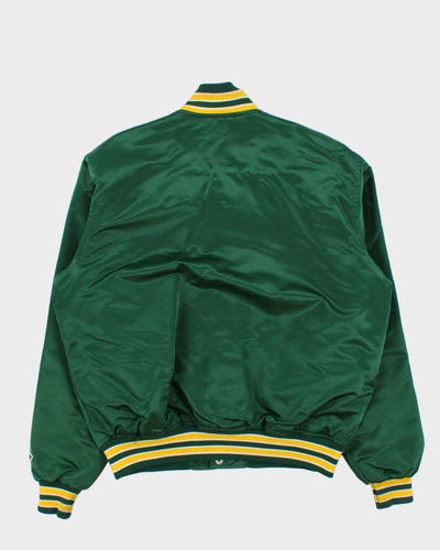 Vintage 90s Oakland A's Athletics Starter Satin Bomber Jacket - L