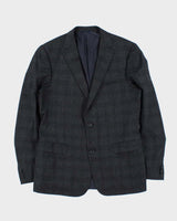 Vintage Z Zegna Wool Checked Single Breasted Blazer - L