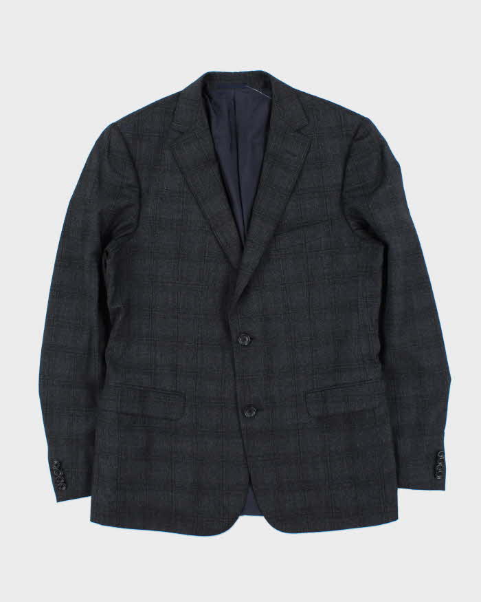 Vintage Z Zegna Wool Checked Single Breasted Blazer - L