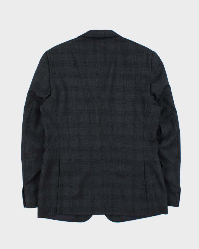 Vintage Z Zegna Wool Checked Single Breasted Blazer - L