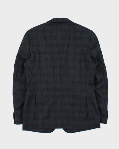 Vintage Z Zegna Wool Checked Single Breasted Blazer - L