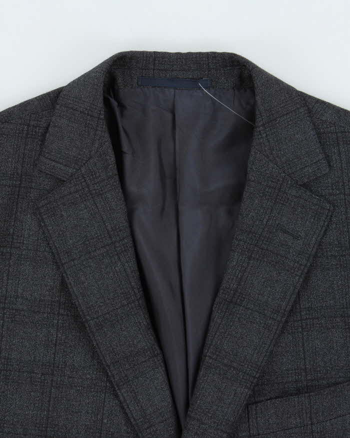 Vintage Z Zegna Wool Checked Single Breasted Blazer - L