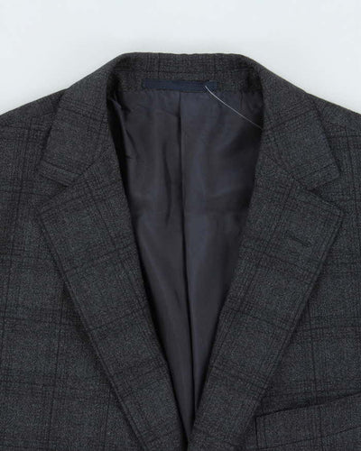Vintage Z Zegna Wool Checked Single Breasted Blazer - L