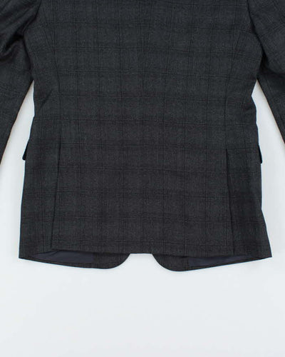 Vintage Z Zegna Wool Checked Single Breasted Blazer - L