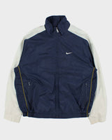 Vintage 1990s Nike Two-Tone Soft Shell Full-Zip Windbreaker Jacket - M