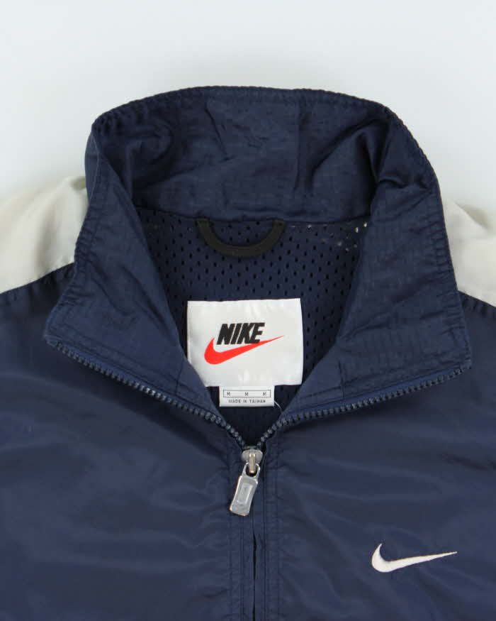 Vintage 1990s Nike Two-Tone Soft Shell Full-Zip Windbreaker Jacket - M