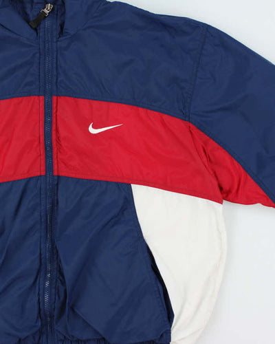 Vintage 1990s Nike USA Soft Shell Full-Zip Windbreaker Jacket - M