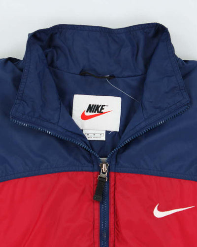 Vintage 1990s Nike USA Soft Shell Full-Zip Windbreaker Jacket - M