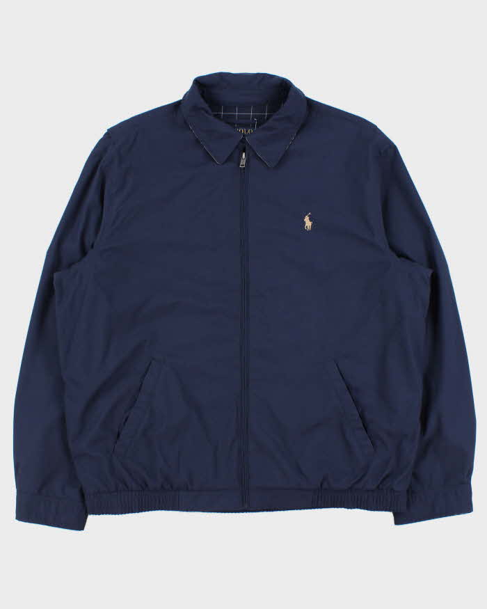 Vintage Polo Ralph Lauren Navy Soft Shell Harrington Jacket - L