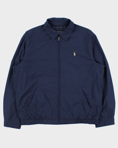 Vintage Polo Ralph Lauren Navy Soft Shell Harrington Jacket - L