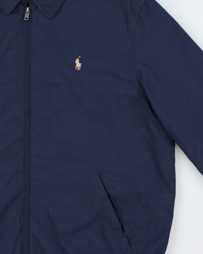 Vintage Polo Ralph Lauren Navy Soft Shell Harrington Jacket - L