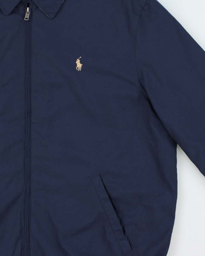 Vintage Polo Ralph Lauren Navy Soft Shell Harrington Jacket - L