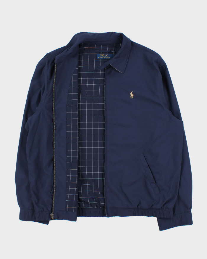Vintage Polo Ralph Lauren Navy Soft Shell Harrington Jacket - L