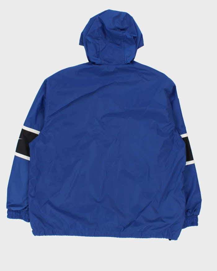 Vintage 1990s Nike Snap Button Hooded Oversized Pullover Windbreaker Jacket - L