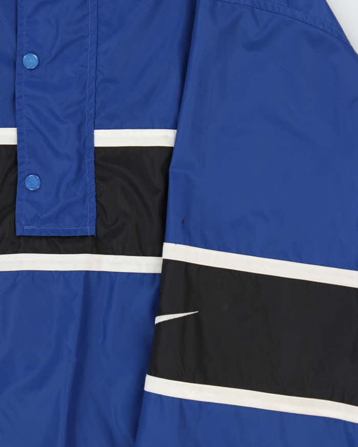 Vintage 1990s Nike Snap Button Hooded Oversized Pullover Windbreaker Jacket - L