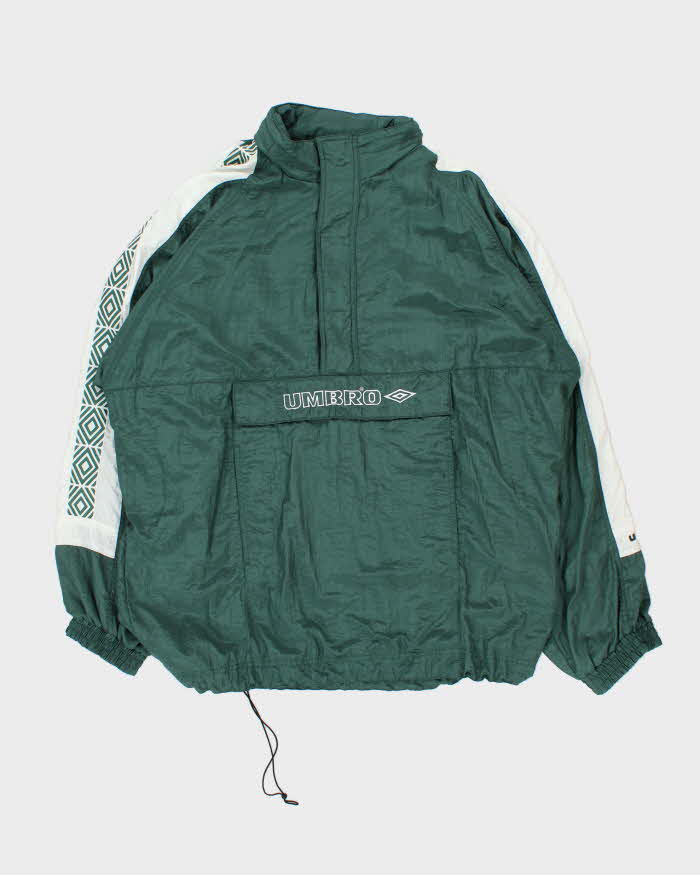 Vintage 1990s Umbro Spell Out Half-Zip Shell Oversized Pullover Jacket - XL