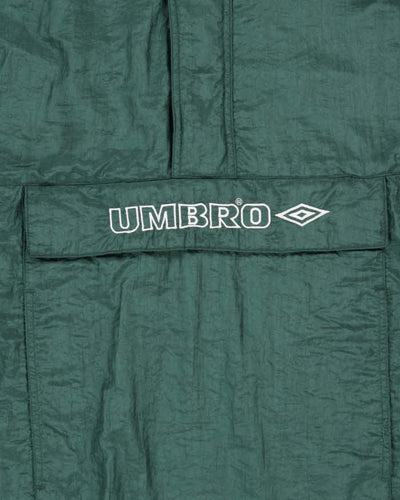 Vintage 1990s Umbro Spell Out Half-Zip Shell Oversized Pullover Jacket - XL