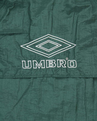 Vintage 1990s Umbro Spell Out Half-Zip Shell Oversized Pullover Jacket - XL