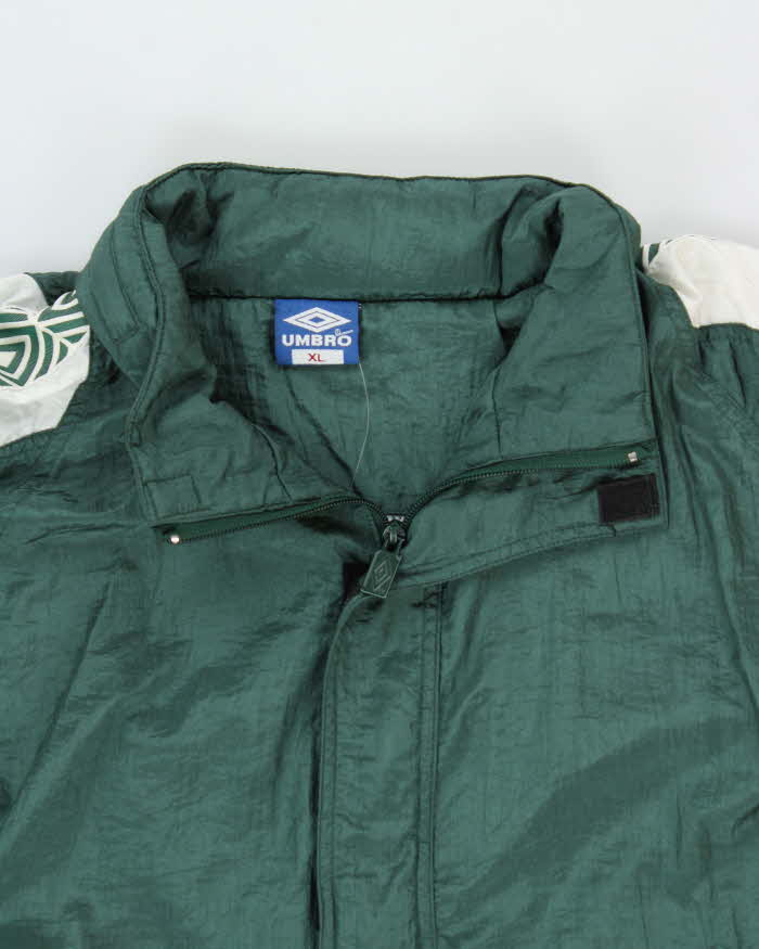 Vintage 1990s Umbro Spell Out Half-Zip Shell Oversized Pullover Jacket - XL
