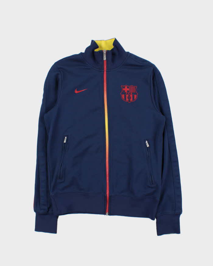 Vintage Nike Barcelona Football Club Navy Track Jacket - S