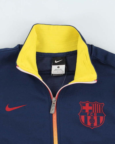 Vintage Nike Barcelona Football Club Navy Track Jacket - S