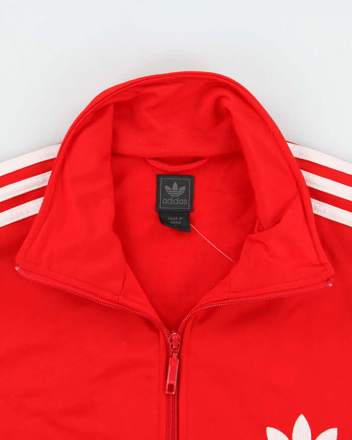 Vintage Y2K 00s Red Adidas Originals Firebird Track Jacket - L
