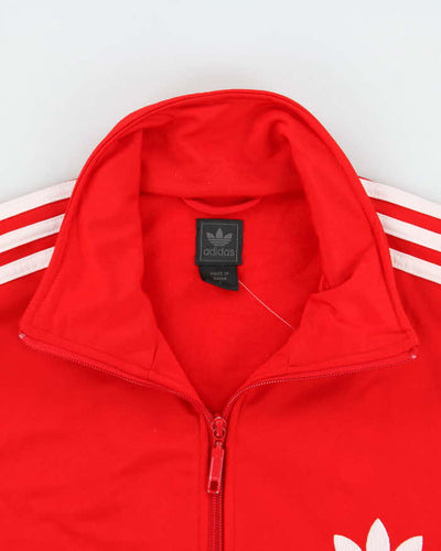 Vintage Y2K 00s Red Adidas Originals Firebird Track Jacket - L