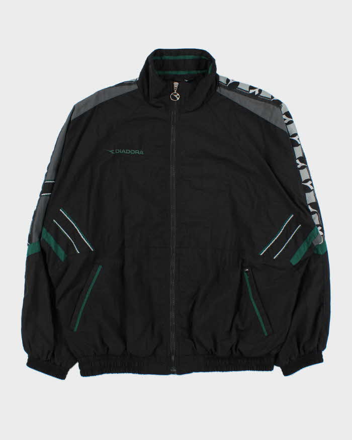 Vintage 1990s Diadora Football Shell Windbreaker Jacket - L