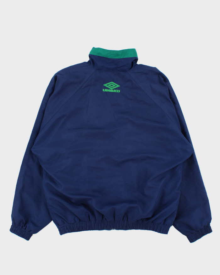 Vintage 1990s Umbro Navy Oversized Shell Windbreaker Jacket - XS