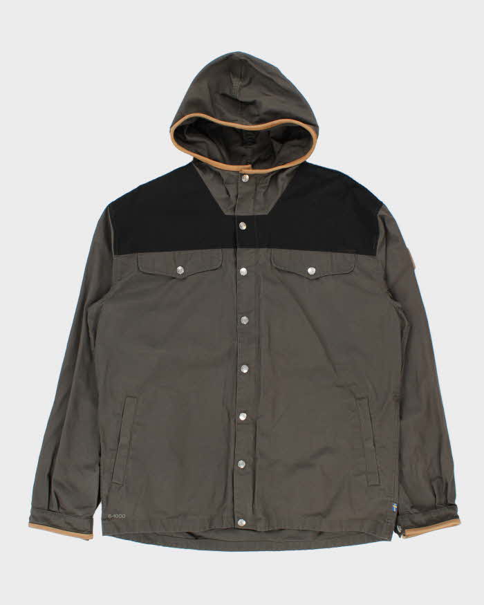 Vintage Fjall Raven Greenland Special Edition G-1000 Waxed Cotton Leather Trim Anorak - XL