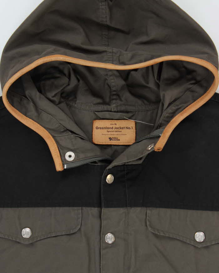Vintage Fjall Raven Greenland Special Edition G-1000 Waxed Cotton Leather Trim Anorak - XL
