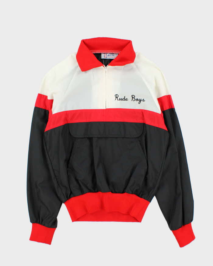 Vintage Rude Boys Embroidered Quarter-zip Jacket - M