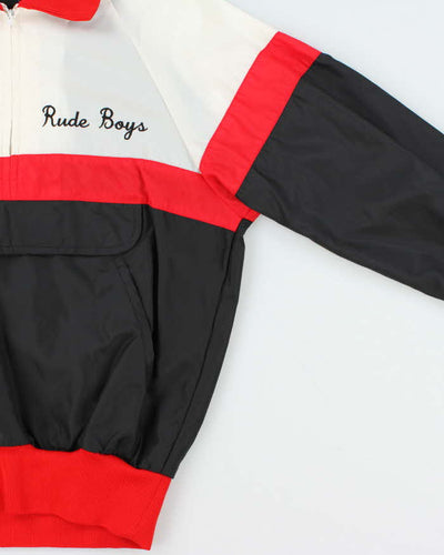 Vintage Rude Boys Embroidered Quarter-zip Jacket - M