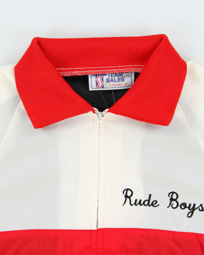 Vintage Rude Boys Embroidered Quarter-zip Jacket - M