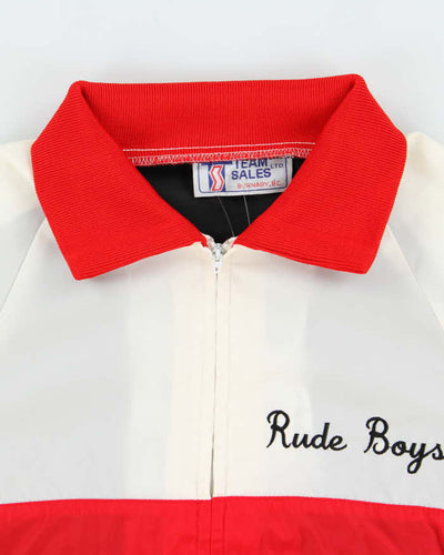 Vintage Rude Boys Embroidered Quarter-zip Jacket - M