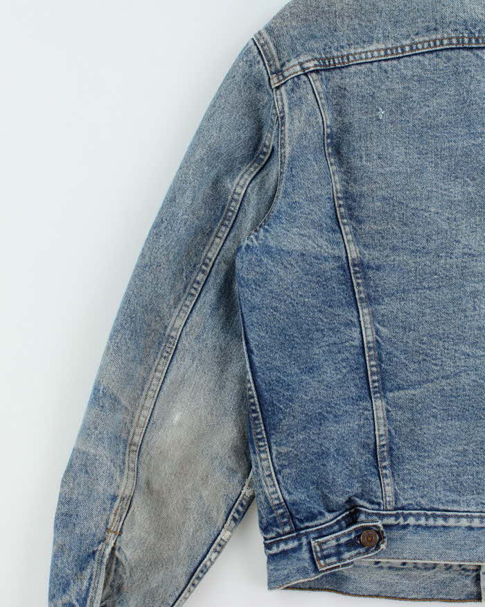 Vintage 80s Levi's Blanket Lined Denim Trucker Jacket - L
