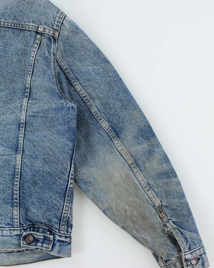 Vintage 80s Levi's Blanket Lined Denim Trucker Jacket - L