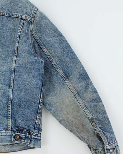Vintage 80s Levi's Blanket Lined Denim Trucker Jacket - L