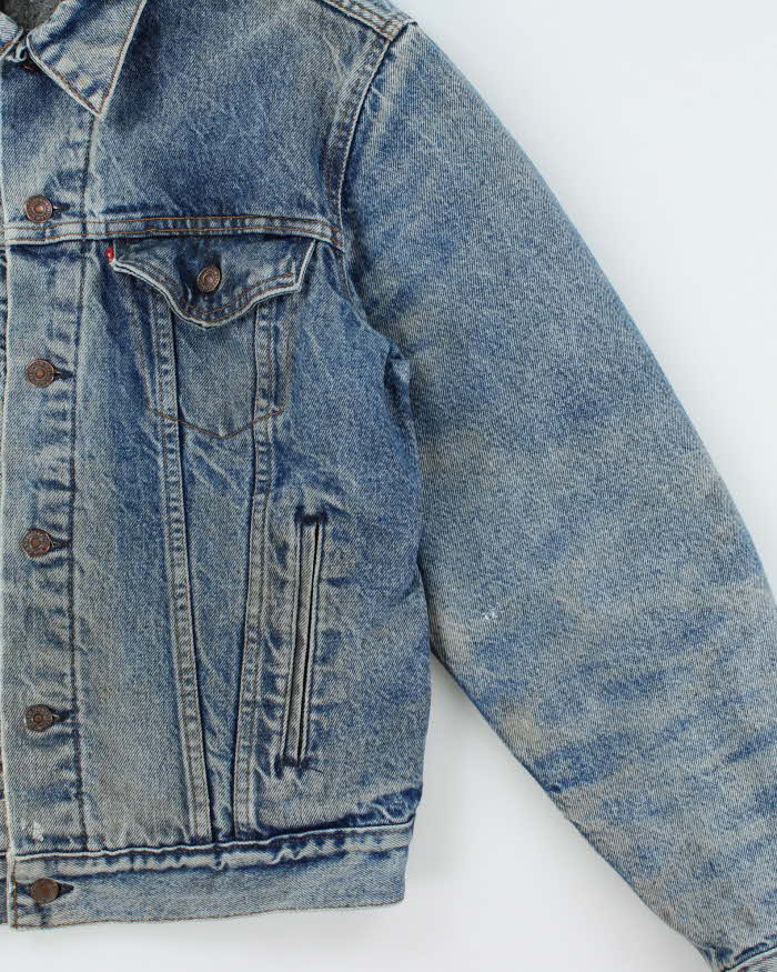 Vintage 80s Levi's Blanket Lined Denim Trucker Jacket - L