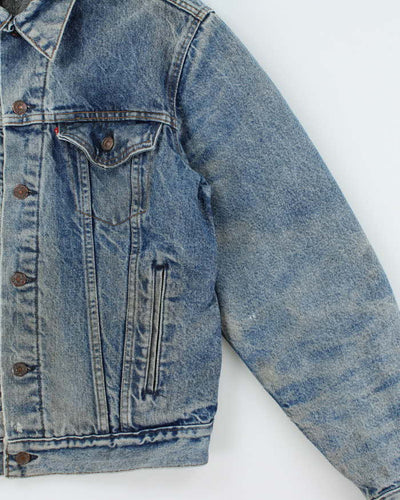 Vintage 80s Levi's Blanket Lined Denim Trucker Jacket - L