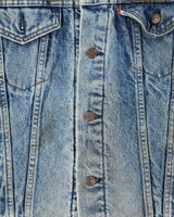 Vintage 80s Levi's Blanket Lined Denim Trucker Jacket - L