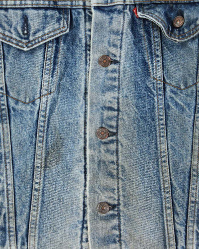 Vintage 80s Levi's Blanket Lined Denim Trucker Jacket - L