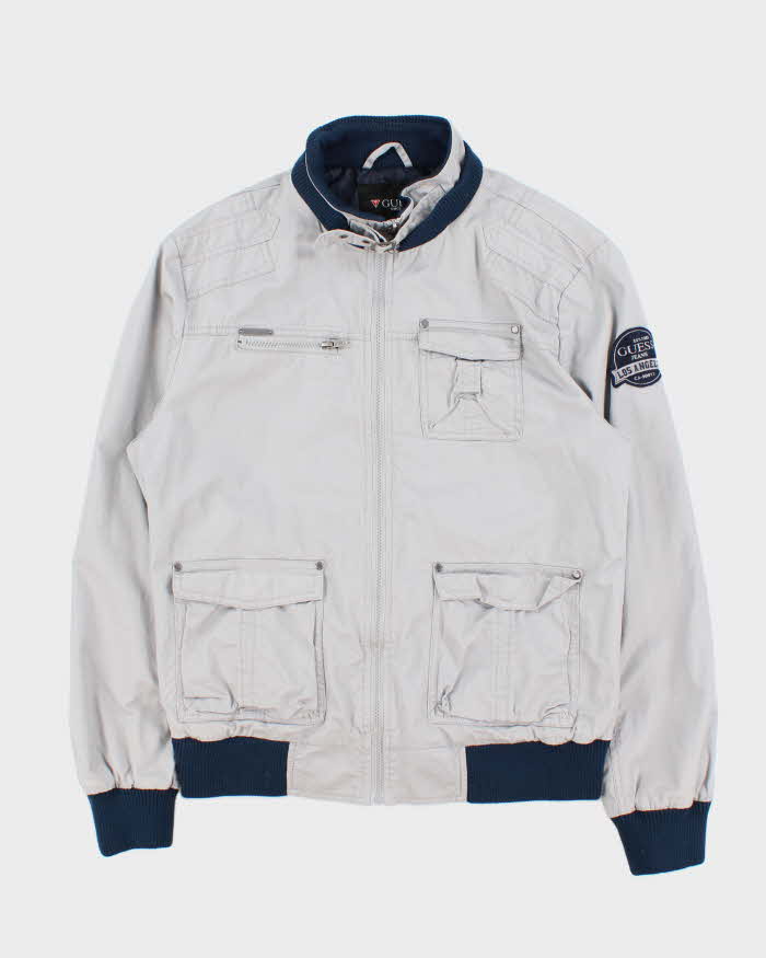 Vintage Y2K Guess Jeans Utility Style Moto Jacket - L