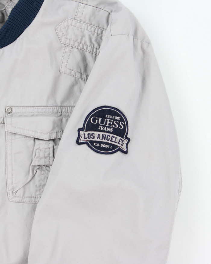 Vintage Y2K Guess Jeans Utility Style Moto Jacket - L