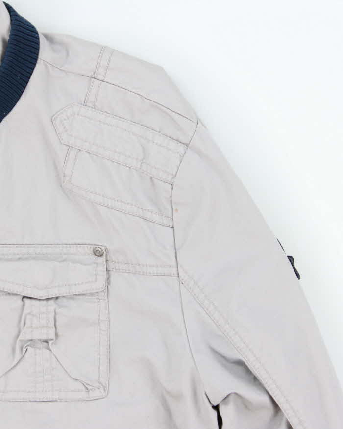 Vintage Y2K Guess Jeans Utility Style Moto Jacket - L