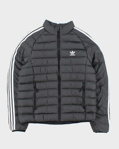 Adidas Originals Embroidered Trefoil Ribbed Puffer Jacket - M
