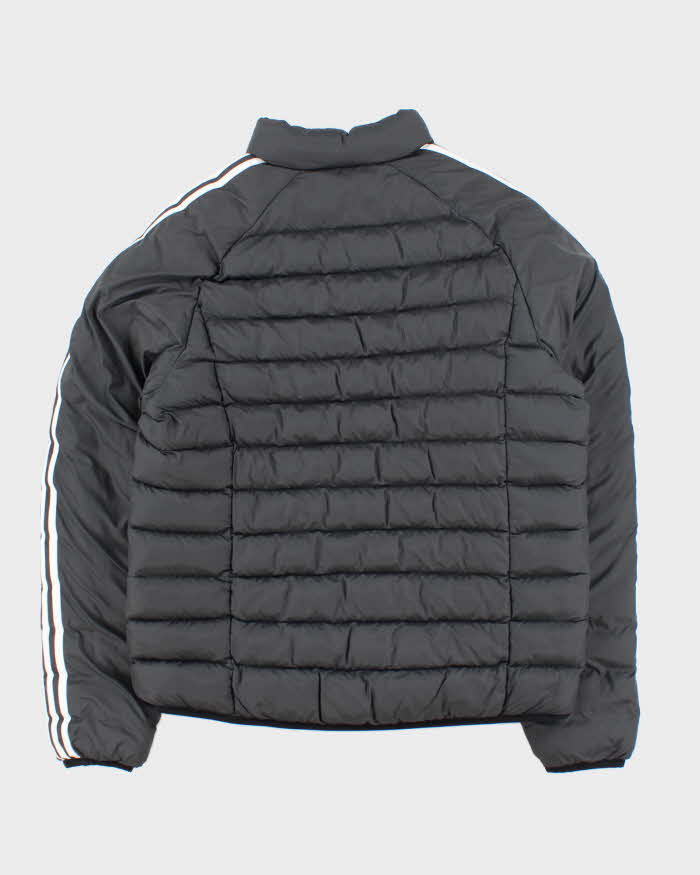 Adidas Originals Embroidered Trefoil Ribbed Puffer Jacket - M
